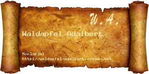 Waldapfel Adalbert névjegykártya
